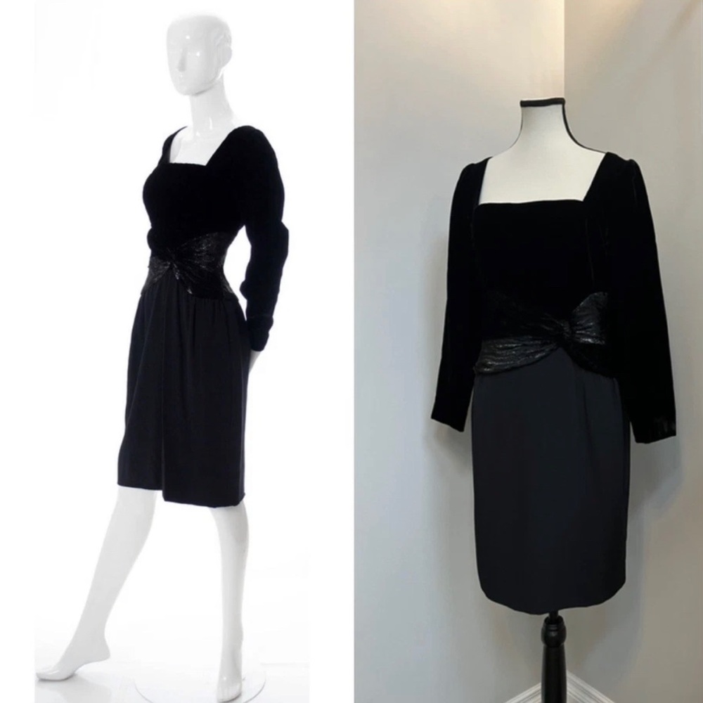 DESIGNER BOB MACKIE BLACK VINTAGE DRESS size 10